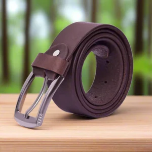 Mens Casual Leather Belt Brown Art