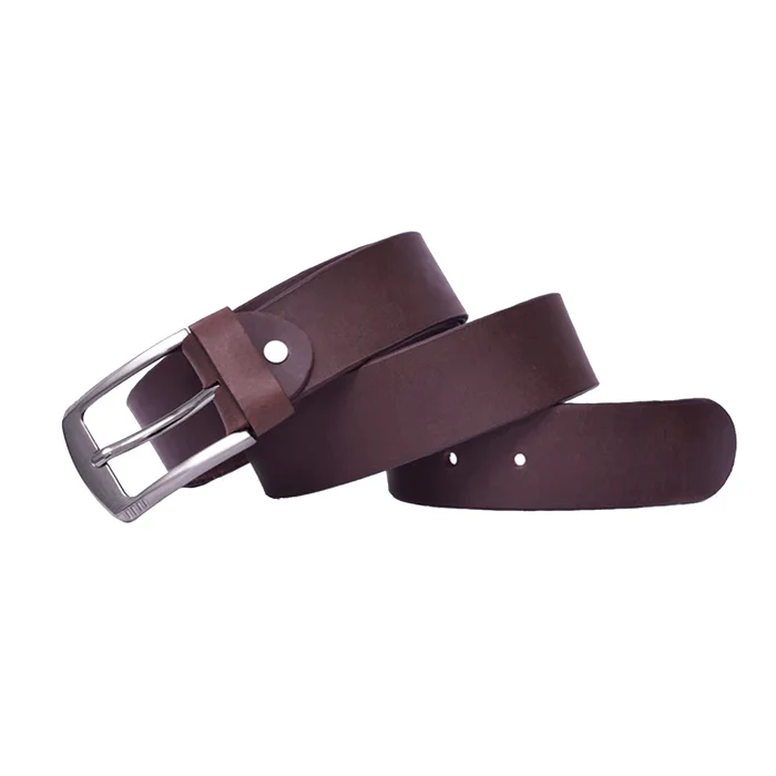 Mens Casual Leather Belt Brown Art - Image 2